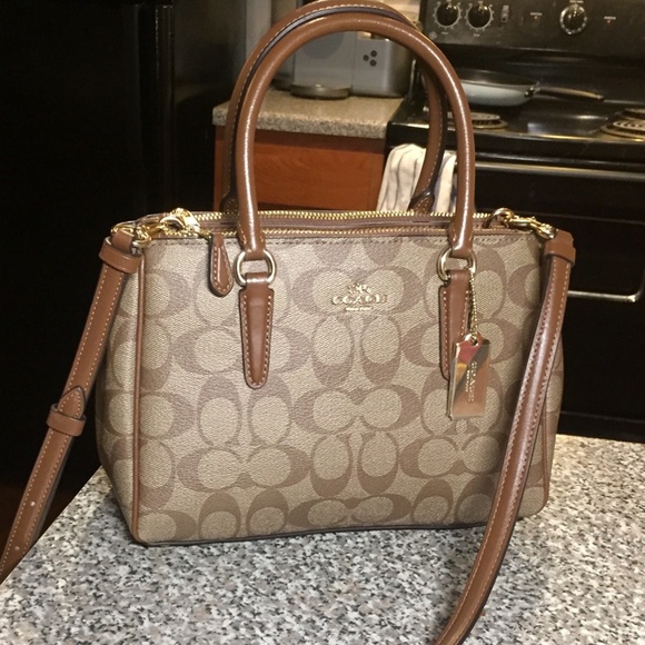 Coach Handbags - Coach Signature Brown Mini Sierra Satchel (unused)